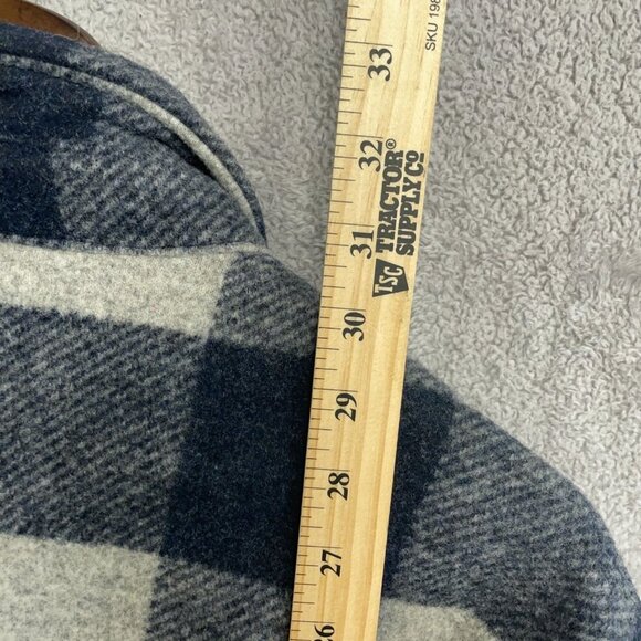 NEW Banana Republic Men's L Heritage Shirt Jacket Large Navy Gray Plaid - Picture 4 of 11